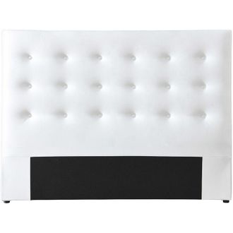 Vente-Unique Vente-unique - Testata trapuntata 140 cm Similpelle Bianco - francesco