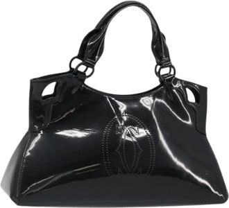 Cartier Pre-owned Vintage Hand Bag - Dames - Vintage Handtas - Zwart - ONE Size - Leer - Vintage
