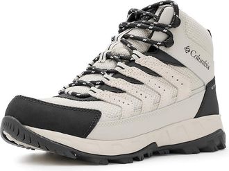 Columbia Strata Trail Mid Waterproof Womens Climbing Shoes Cloud Grey/Dark Grey : 10.5 B - Medium, Leather/Suede