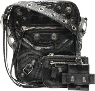 Balenciaga Pre-owned Cross Body Bags, female, Black, Size: ONE SIZE Pre-owned Vintage Shoulder Bag