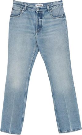 Miu Miu Washed Five-pocket Straight-leg Jeans