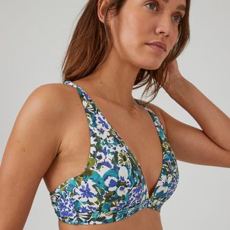 La Redoute Collections Bikini-BH, foulard model en bloemenprint