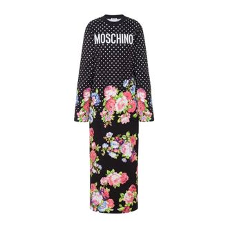 Moschino Printed heavy cotton dress - female - Moschino - Midi Dresses - Multicolor - 2XS - Dresses