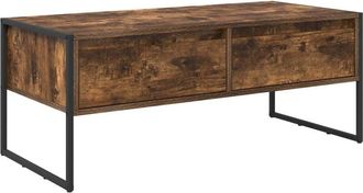 vidaXL Coffee Table Smoke Oak 100 x 46 x 40 cm Engineered Wood vidaXL