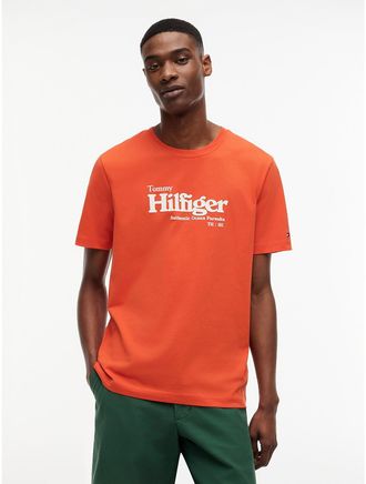 Tommy Hilfiger Mens Nautical Hilfiger Logo T-Shirt - Brilliant Orange - XXL
