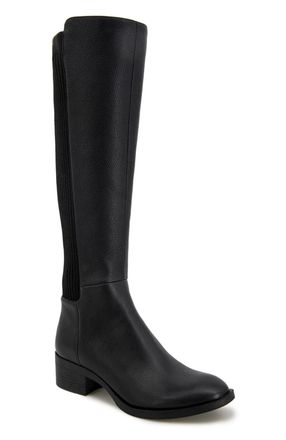 Kenneth Cole New York Levon Boots Womens Black Leather Knee High LION730