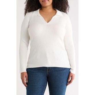 By Design Ivy League Top in Bright White at Nordstrom Rack, Size 1X