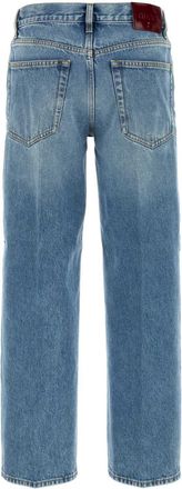 Gucci Womens 5-Pocket Cut Denim Jeans Blue Cotton