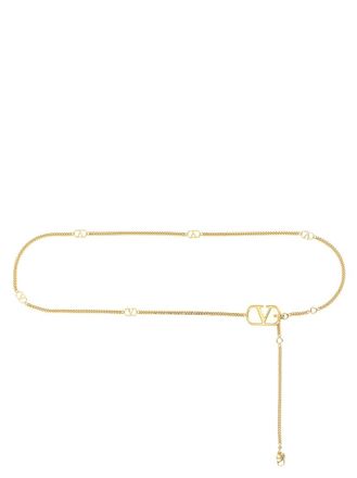 Valentino Garavani Golden VLogo Adjustable Belt