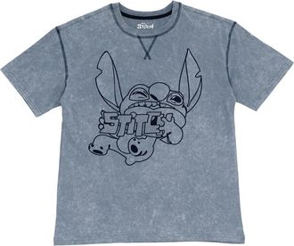 Disney Lilo & Stitch Short Sleeve T-Shirt in Denim Blue Stitch at Nordstrom, Size Xx-Large
