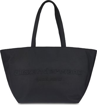 Alexander Wang Structured Black Tote Bag With Subtle Embossed Logo