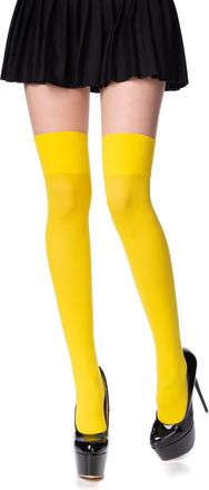 Romartex Women Girl Thigh High Socks Overknee Over the Knee High Socks Stockings, Yellow