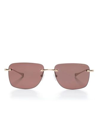 Dita Eyewear rimless square-frame sunglasses - Gold