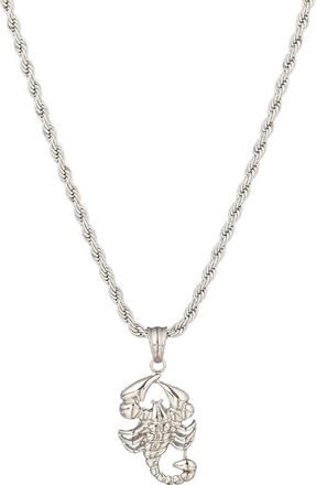 Eye Candy Los Angeles Scorpion Pendant Necklace in Silver at Nordstrom Rack