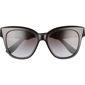 Dolce & Gabbana 53mm Butterfly Sunglasses in Black /Grey Gradient at Nordstrom