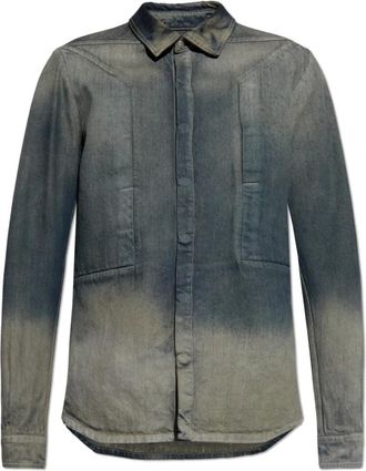 Rick Owens Denim Shirts, male, Gray, Size: XL Fogpocket denim shirt