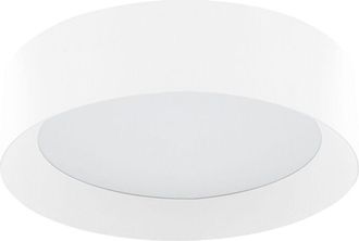 Beliani Plafoniera rotonda con luci led in metallo bianco stile moderno Loei