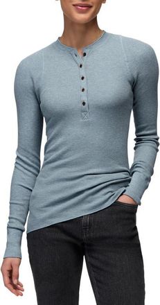 Prana Touchstone Henley in Glacier Skies Heather at Nordstrom, Size X-Large