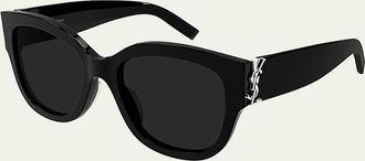 Saint Laurent YSL Oversized Acetate Cat-Eye Sunglasses
