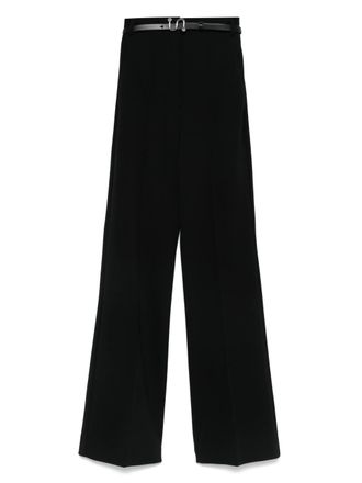 Sportmax Black Texas High-Waisted Wide-Leg Tailored Pants