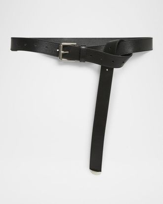 Givenchy Voyou Metal Buckle Leather Belt
