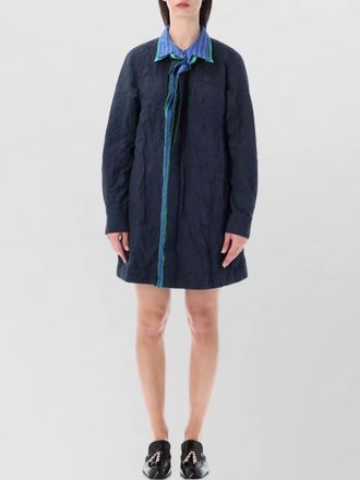 Loewe short coat crinkled cotton layered design