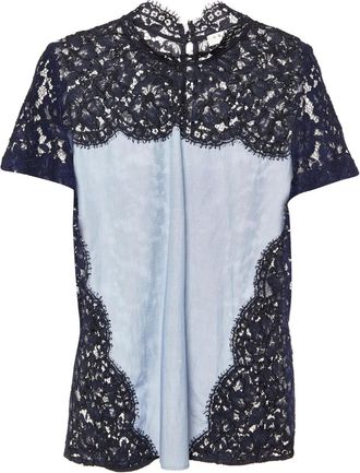 Sandro pre-owned lace blouse - Blue