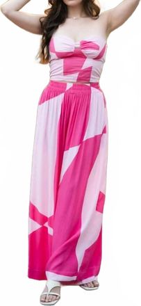 S/W/F Marilyn Wide-Leg Pant In Pinks And Pieces