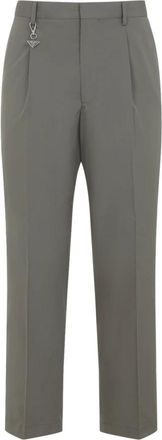 Prada Slim-fit Trousers, male, Green, Size: XL Cotton Pants