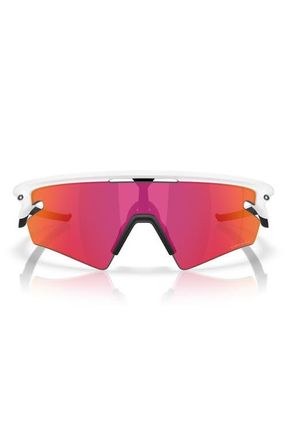 Oakley Gender Inclusive Sphaera Slash 36mm Rectangle Sunglasses in Matte White /Prizm Field at Nordstrom