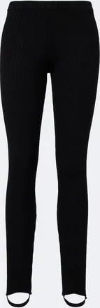 Frankie Shop Piuma ribbed-knit wool stirrup leggings