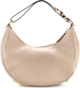 Fendi Fendigraphy Bag Leather Medium hobo bag - Beige