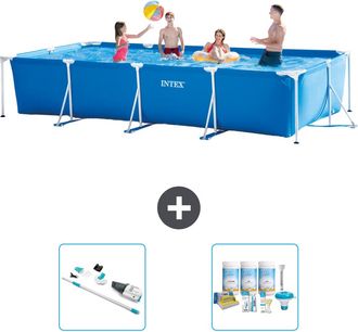 Intex Piscina Con Estructura Rectangular - 450x220x84 Cm - 5-piezas S22360