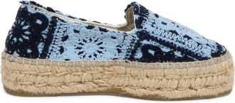 Maneb&igrave; Crochet Loafer Double Sole Yucatan-Indigo - Dames - Espadrilles - Blauw - 39 EU - Katoen - Schoenen