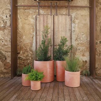 OEM Hortensia 80 Macetero Grande Y Redondo De Interior Y Exterior Para Plantas Y Flores Muy Resistente Al Paso Del Tiempo. Hecho De Polietileno En Espa&ntilde;a 