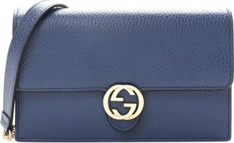 Gucci Caspian Dollar Calfskin Leather Interlocking G Chain Wallet (Authentic Pre-Loved)