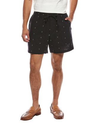 Rag & Bone Marc Linen-Blend Embroidered Short