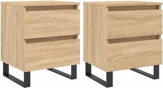 vidaXL Bedside Cabinets 2 pcs Sonoma Oak 40x35x50 cm Engineered Wood vidaXL
