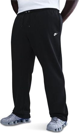 Nike Club Open-Hem Fleece Pants Mens Clothing Black/Black/White : 2XL, Cotton/Polyester