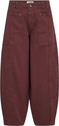Mos Mosh Wijde broeken - Dames - Vrijetijds broeken - Rood - W32 - Broeken