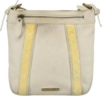 Burberry Pre-owned Shoulder Bags, female, White, Size: ONE SIZE Pre-owned Vintage shoulder bag