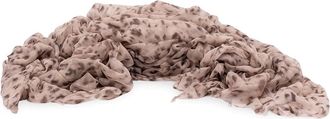 Brunello Cucinelli Cashmere Scarf With Lynx Animal Print