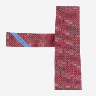 Ferragamo Silk Jacquard Necktie - Red