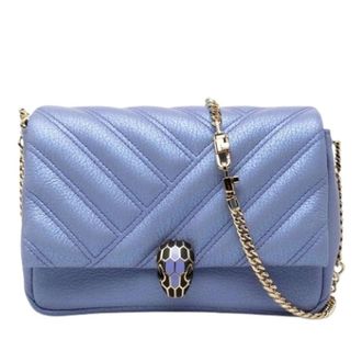 Bulgari Pre-owned Shoulder Bag - Dames - Pre-owned - Paars - Maat: ONE Size Leer