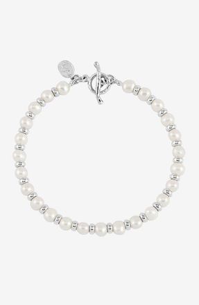 Dower & Hall Mens Pearl Halo Bracelet in White at Nordstrom, Size 8.25
