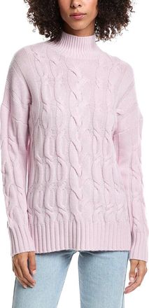 Forté Cashmere Luxe Wool & Cashmere-Blend Cable Sweater