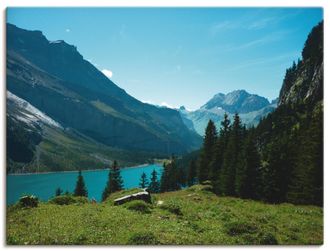 Artland Leinwandbild »Blick auf den Oeschinensee« Berge 1 Stk. tlg. auf Keilrahmen gespannt
