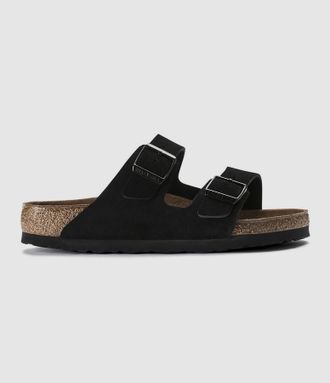 Birkenstock Mules Arizona Cuir Su&eacute;d&eacute; Noir