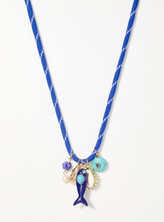 Simons Womens Ocean-charm cord necklace