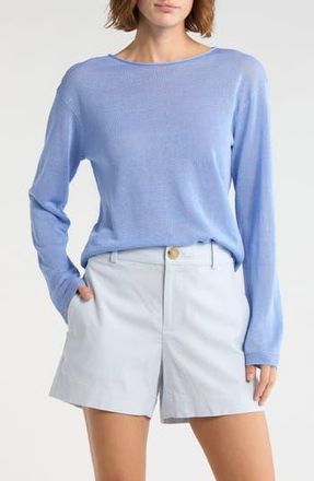 Vince Dropped Shoulder Top in Aqua Bloom at Nordstrom Rack, Size X-Large